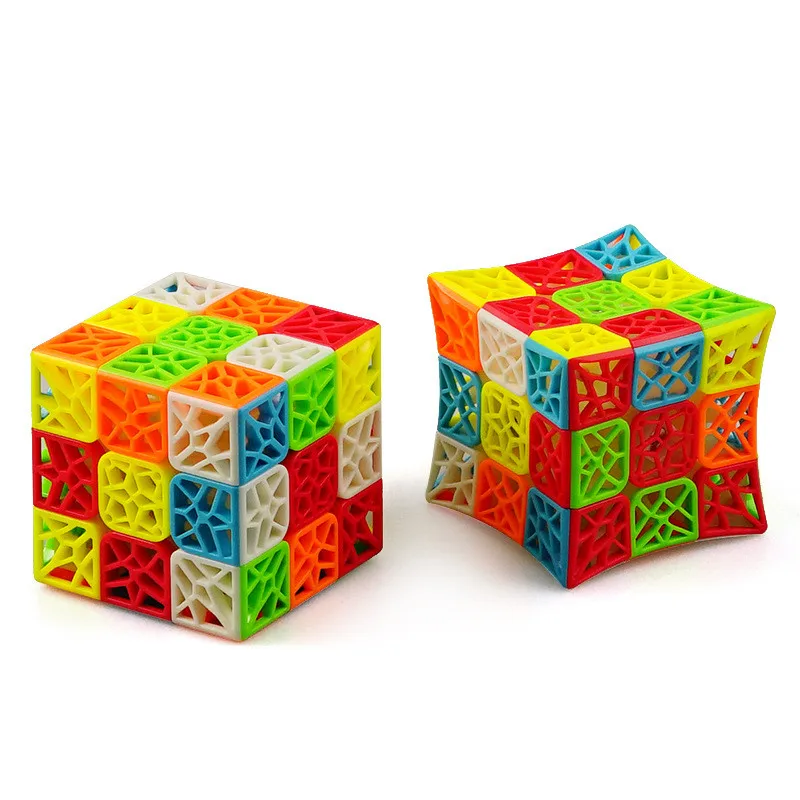 QiYi ДНК вогнутых 3x3 Stickerless Magic Скорость куб головоломка ДНК 3x3 Кубик без залипаний ДНК 3x3 Кубики-пирамидка антистресс игрушки