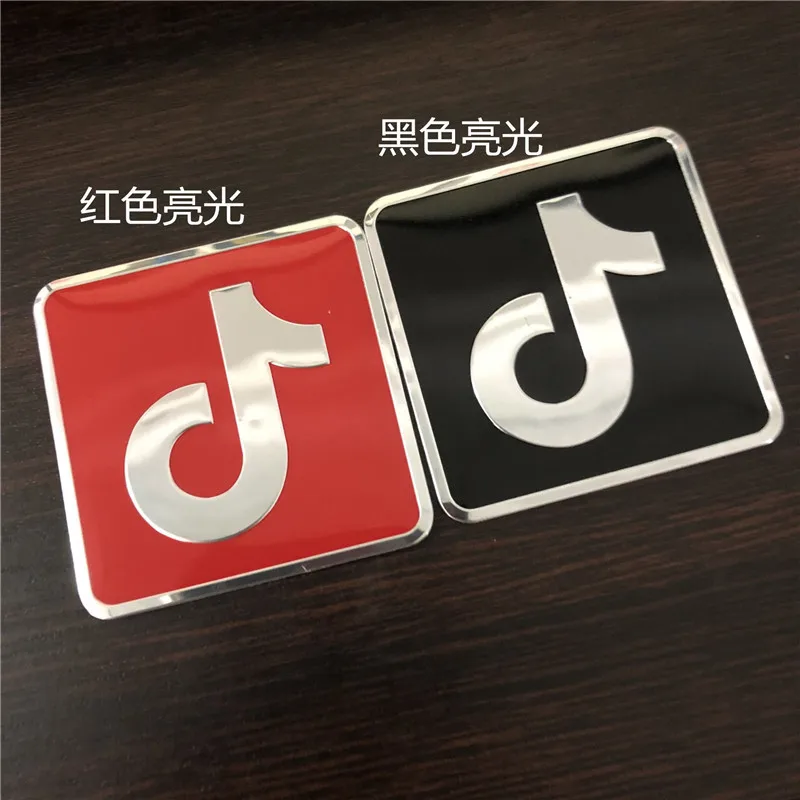 Douyin металлический логотип для автомобиля Tag боковые наклейки Douyin встряхивание друзей скрипки с коннотациями бампер наклейки автомобиля классная Автомобильная липучка
