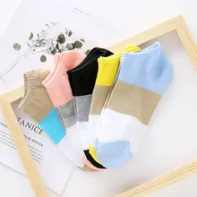 Маленькие новые популярные женские носки повседневные женские носки на лето и весну женские носки Цветные Лоскутные хлопковые носки для девочек черные носки