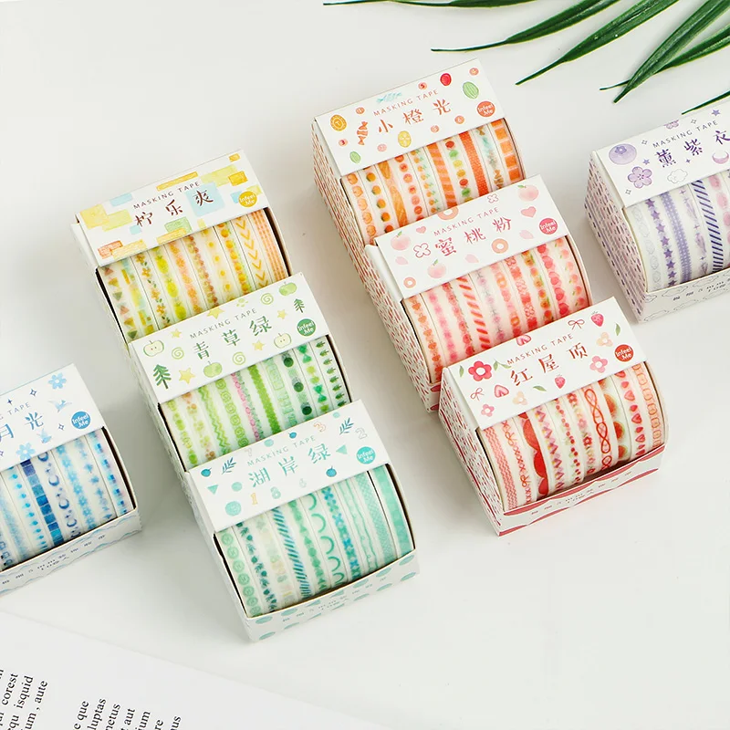 Planner Accessories Slim Washi Tape Set of 10 Bullet Journal Decoration