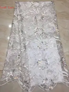 

stock 5yards/bag XC179# 6 colors embroidery sequins flowers design of French style fabrics for wedding dresses