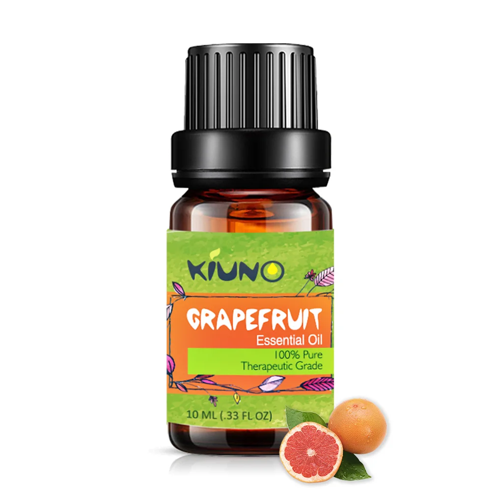 KINUO 10ML Grapefruit ure Essential Oils Refreshing Aromatherapy Humidifier Rosemary Peppermint Myrrh Lemongrass Oil |