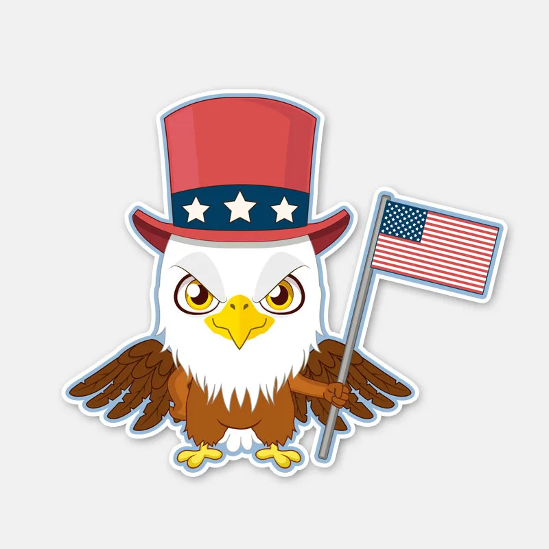 

Funny American Flag Eagle Helmet Vinyl Sticker Car Body Window Coloful PVC Decals