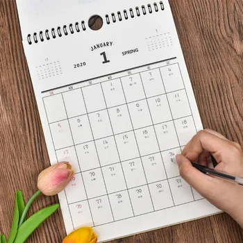 

Creative 2020 Hand-painted Calendar Simple Hanging Calendar Home Office Schedule Plan Note Calendar
