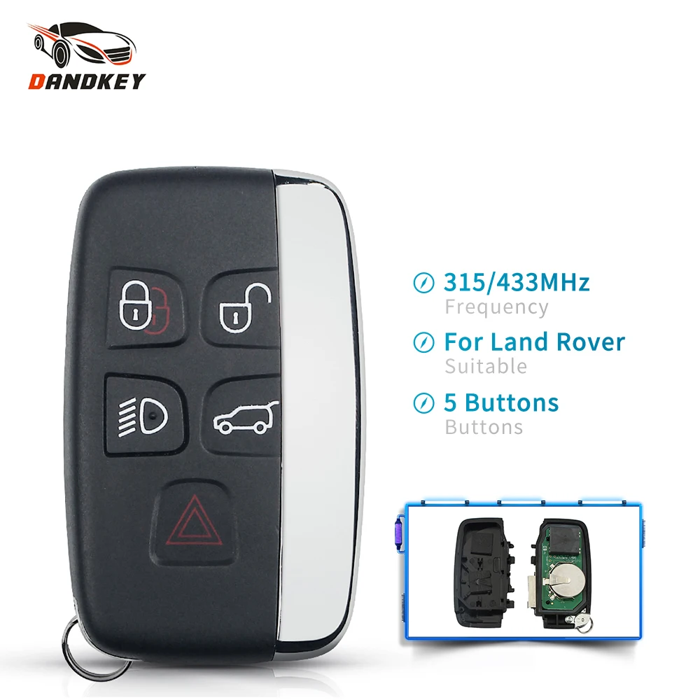 5 шт. автомобильный смарт-ключ Dandkey 315 МГц/434 МГц для Land Rover Discovery 4 Freelander Range Sport Evoque