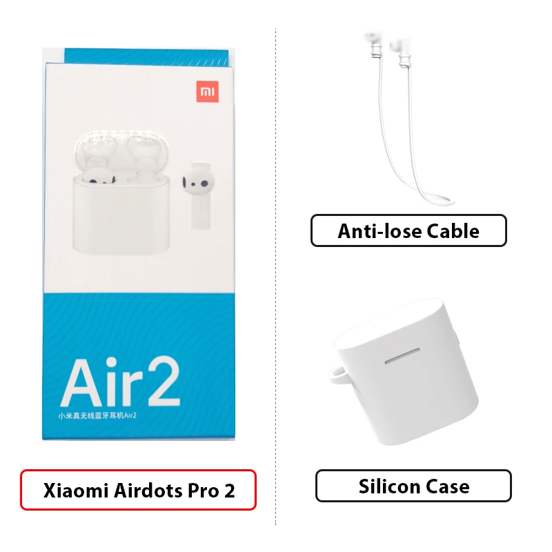 Xiaomi Airdots Pro TWS беспроводные наушники Bluetooth наушники HD автоматическая пауза управление нажатием для IOS и Android смартфонов - Цвет: 2 Add Cable WCase
