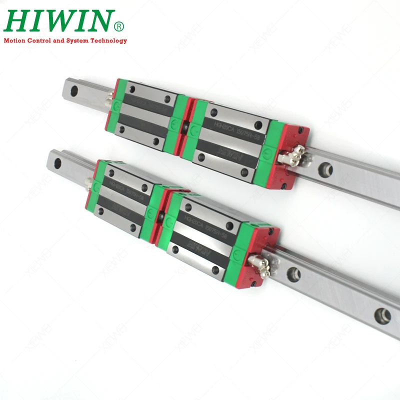 HIWIN 2шт 20 мм линейная направляющая HGR20 длина 1300 мм+ 4 шт HGH20CA слайдер коляски для cnc части машины