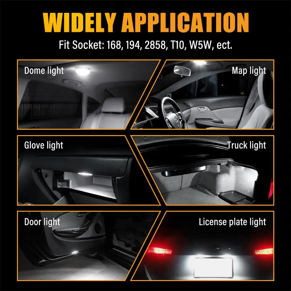 10 шт. 194 168 W5W T10 Светодиодная лампа для салона автомобиля парковочная Hyundai Tucson 2017