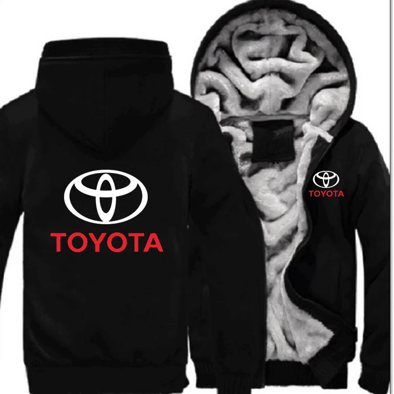 9 Мужская брендовая толстовка с логотипом Toyota с модным принтом, зимняя куртка с капюшоном на молнии, унисекс утепленные Удобные куртки в стиле Харадзюку - Цвет: 9