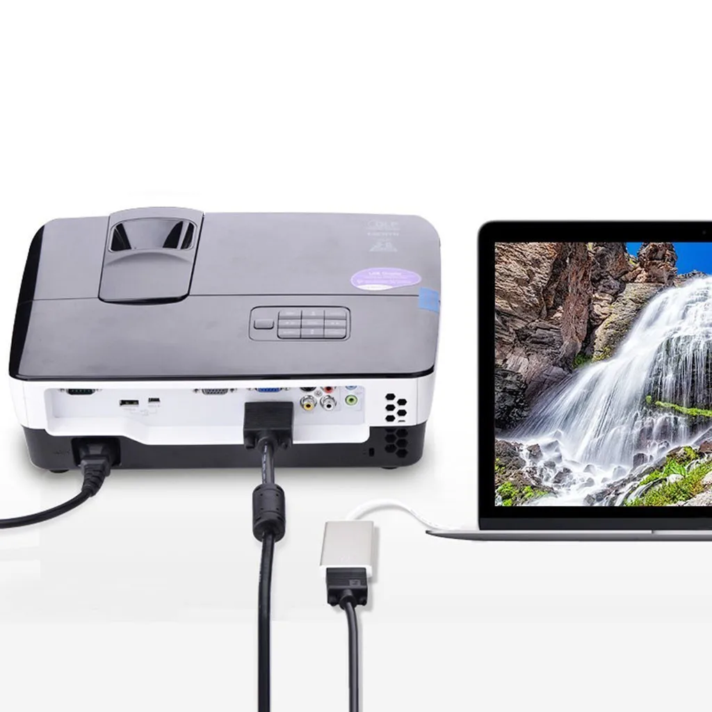 USB C к VGA адаптер USB 3,1 type C(USB-C) к VGA адаптер с Алюминиевый Чехол для ноутбука Macbook компьютер