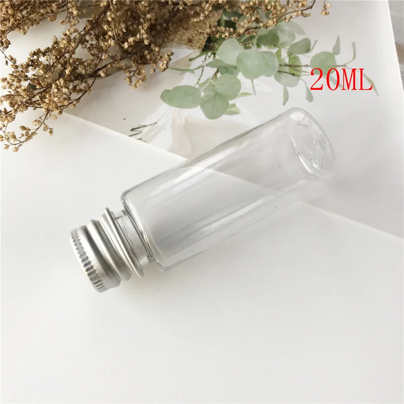 1pc 10 20ml Empty Plastic Bottle Cosmetic Containers Glass Sample Bottle With Cap Makeup Refillable Bottles 5