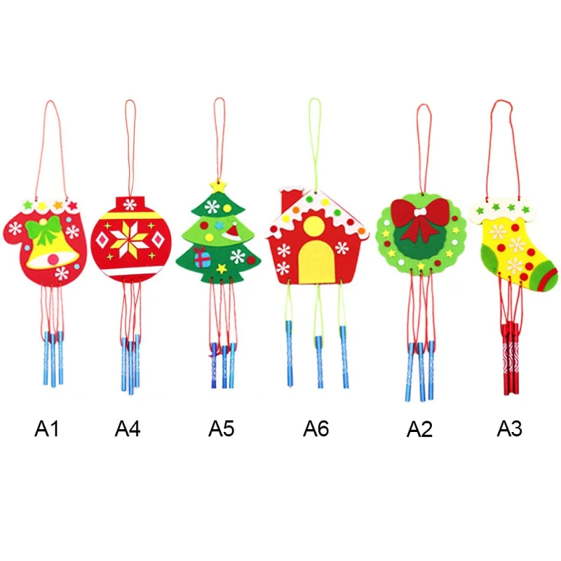 CreativeChimes Outdoor Yard Fabric Christmas DIY Wind Garden handmade wind Home Decor Wind Bell Hanging Ornament