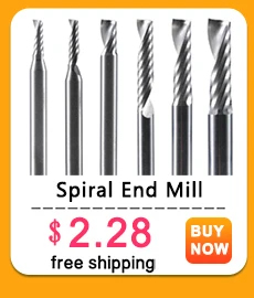 CNC Solid Carbide engraving bits milling cutter woodwork set 3.175mm 6.35mm 6mm shank router bits for carving wood tools