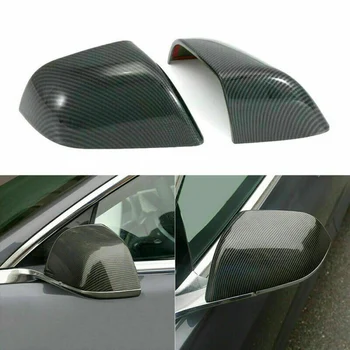 

2pcs Side Mirror Covers For Tesla Model 3 2017-2019 UV resistant Cap ABS