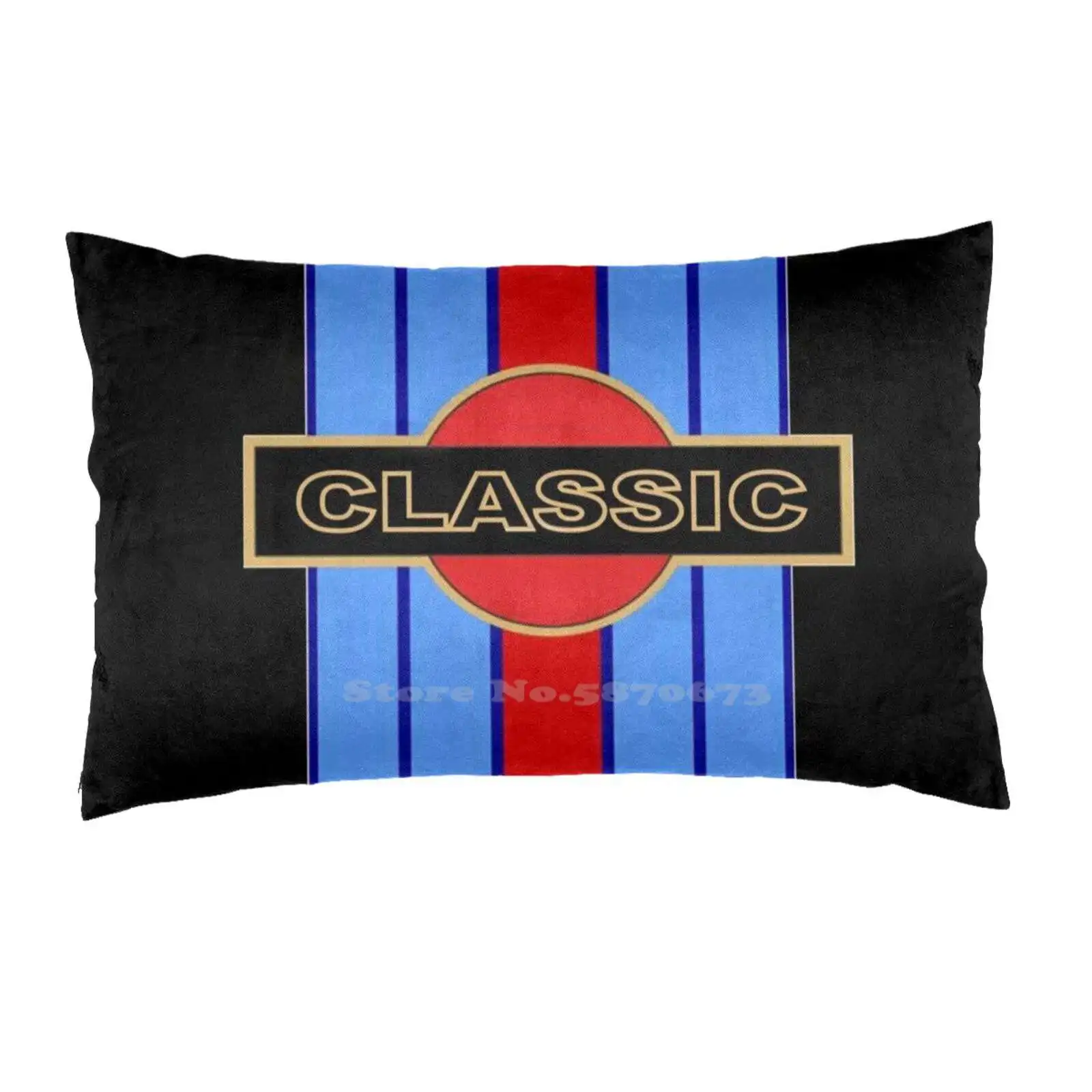 Le Mans Classic ~ Trasparente Lettering Print Fodera Per Cuscino Hug Federa Le Mans Cool Motorsport Stripes Nlue Red I Awesome