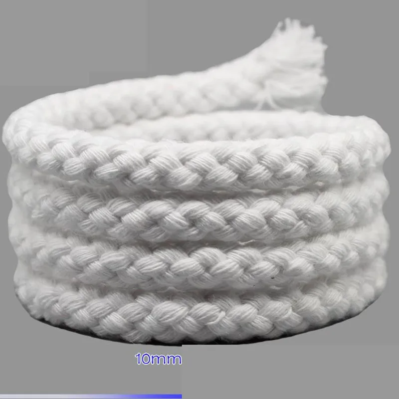  10mmx100cm colored cotton rope red black white bleached braided rope kindergarten handmade rope - 4000090659690