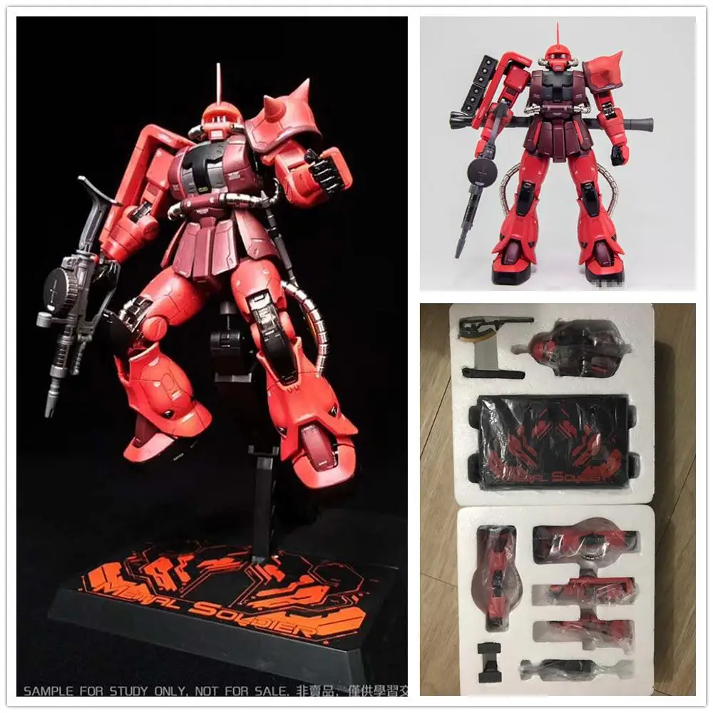 Metal Soldier MS 02 MB MG 1/100 Zaku Char Red Gundam metal Finished model 