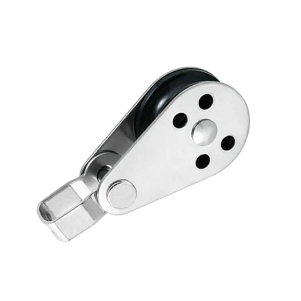 

Canoe Nylon Pulley Block Small Wear resistant Fitting Silver Wheel 2pcs