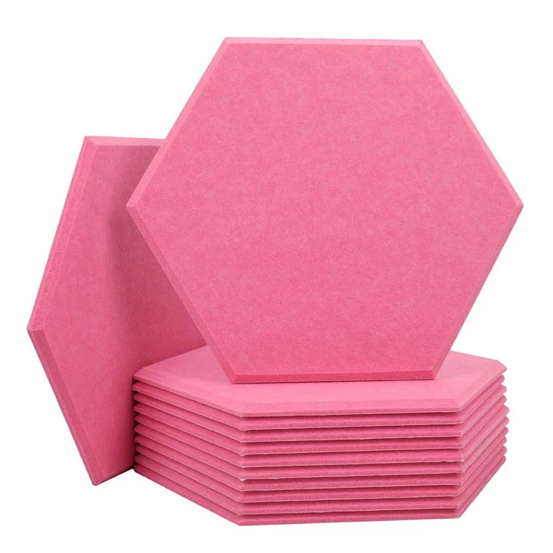 Hexagon Acoustic Panels Sound Proof Padding 12 Pack Beveled Edge Absorbing Panel Treatment | Спорт и развлечения