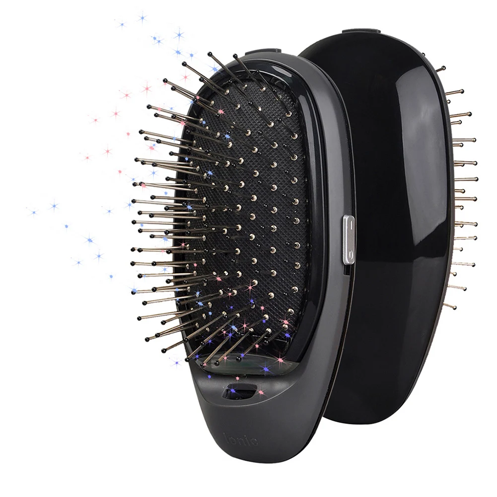 Home Travel Portable Electric Ionic Hairbrush Scalp Massage Comb Hair Care Tool