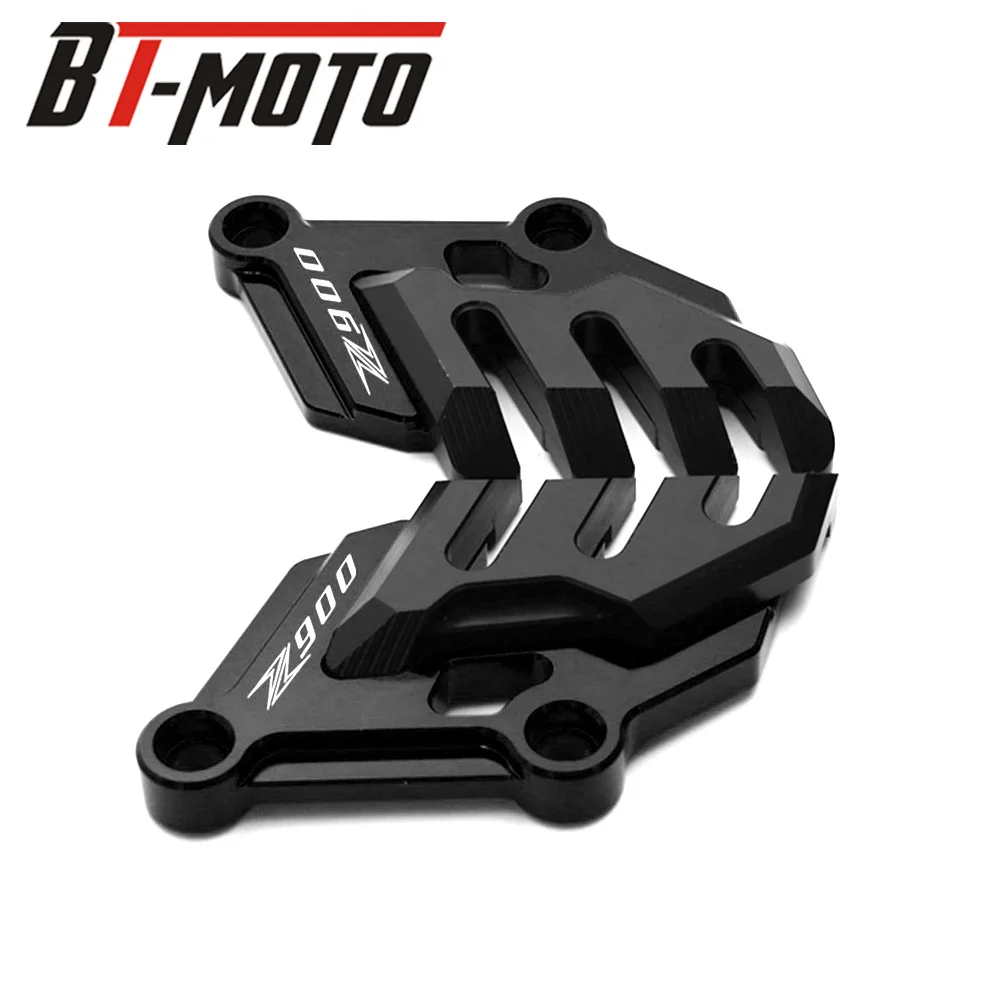 BLACK Логотип Z900 аксессуары для мотоциклов Передний Суппорт тормозного диска Brakecaliper Защитная крышка для Kawasaki Z900 Z 900 - Цвет: BLACK