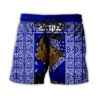 New 3D Printing Blood Gang Bandana Fashion Men Women Tracksuits Crewneck Hip Hop Shorts Plus size S-7XL 1