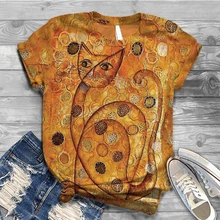 

Summer Cute Animal Printed T Shirt Women T-shirts Top T Shirt Female O-Neck Short Sleeve Graphic Ladies Casual Tee T-Shirt