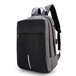 Laptop Backpack Men Usb Charging 15.6 Inch Computer Notebook Anti-Theft Business Travel School Bag Casual Oxford Female Mochila