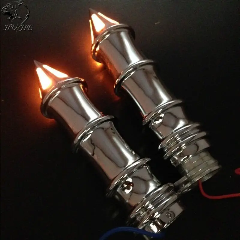 Air Spike " Руль ручные ручки w/поворотные сигнальные огни индикатор мотоцикл для Harley Kawasaki Vulcan Suzuki Marauder Honda