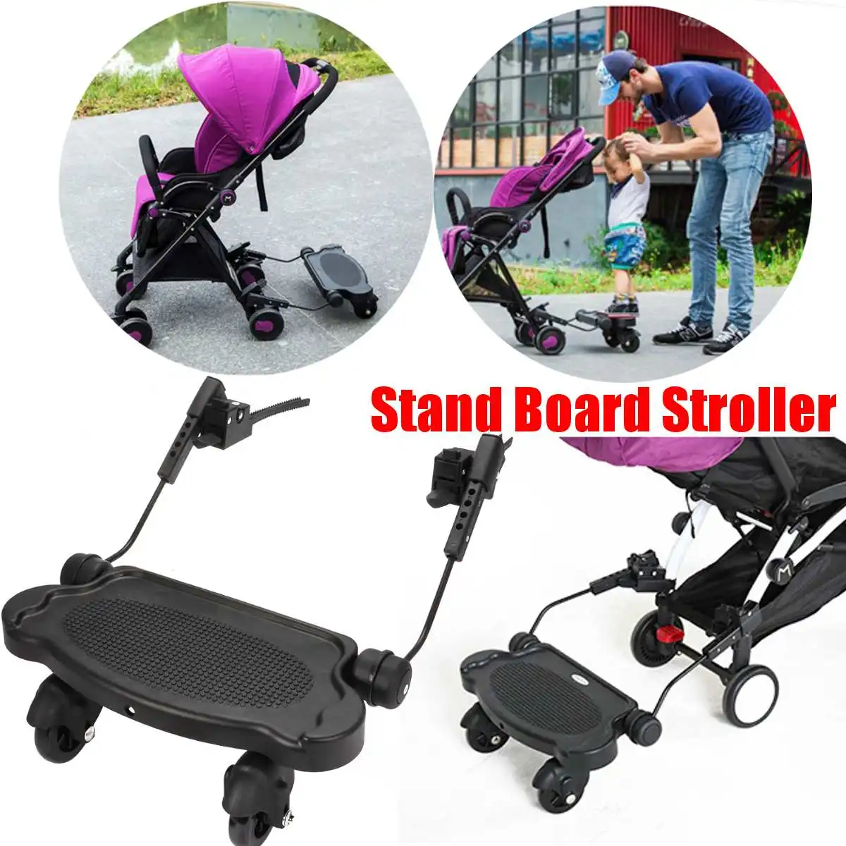 

Durable Baby Stroller Step Board Stopping Plate Strollers Accessory Universal Outdoor Activity Board Stroller Baby Seat Standing