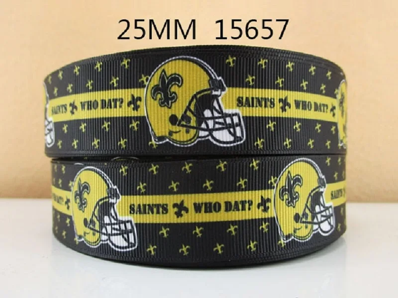 50 ярдов 1 ''(25 мм) спортивная команда напечатанная лента Grosgrain подарок вечерние украшения для творчества аксессуары свадебный подарок обертывание