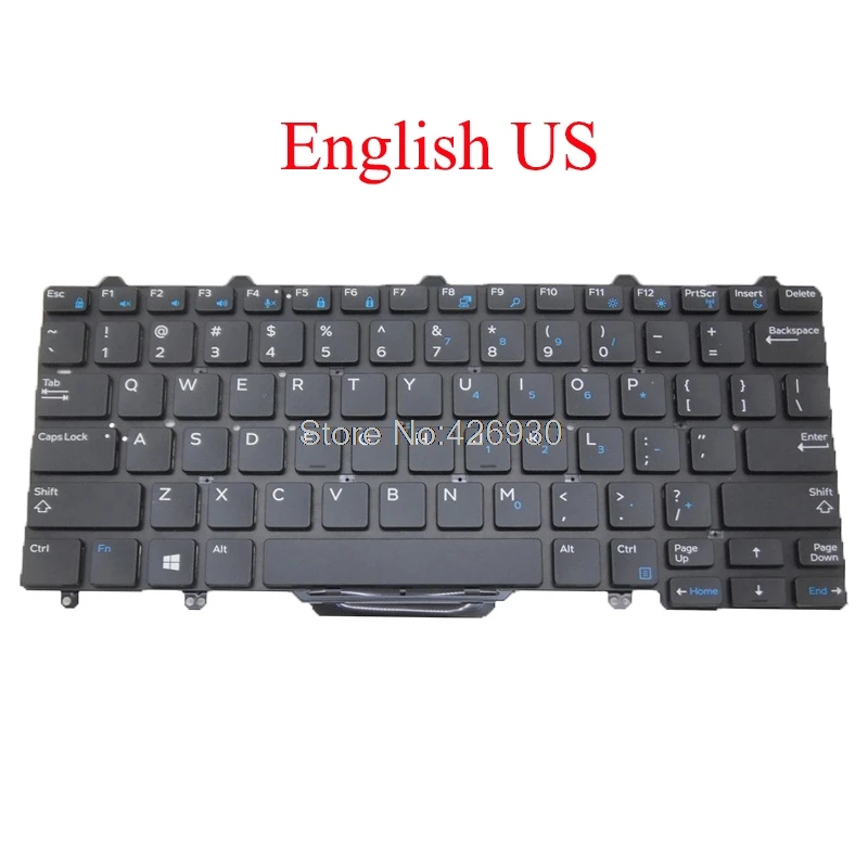 US клавиатура для DELL Latitude 7350 E5250 E5270 E7250 E7270 E7450 E7470 3160 3150 английский PK131DK3A00 SG-63200-XUA 0VW71F