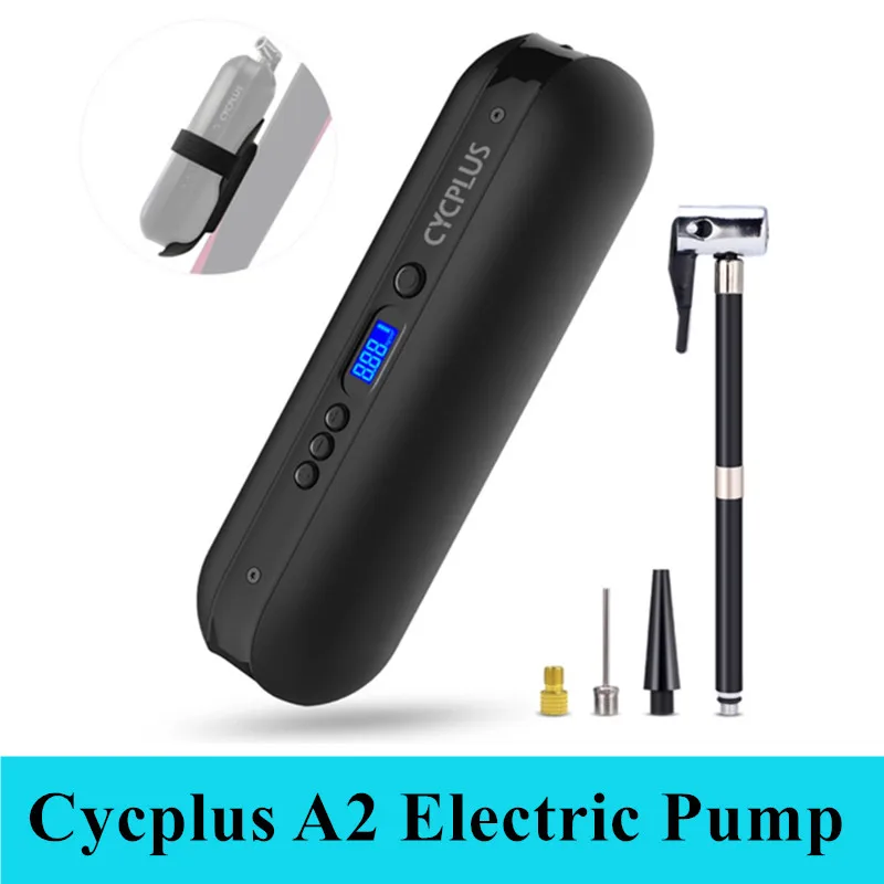 CYCPLUS A2 Electric Bike Pump High Pressure 150psi Mini Smart Air Inflator Hand Pump Bicycle