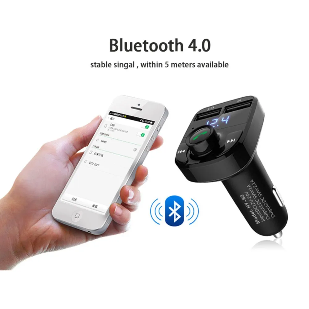 Горячее предложение, новинка, а, портативный Bluetooth комплект, Автомобильный MP3-плеер, двойной usb порт для зарядки, с микрофоном, напряжение, светодиодный дисплей, Micro SD, TF, воспроизведение музыки