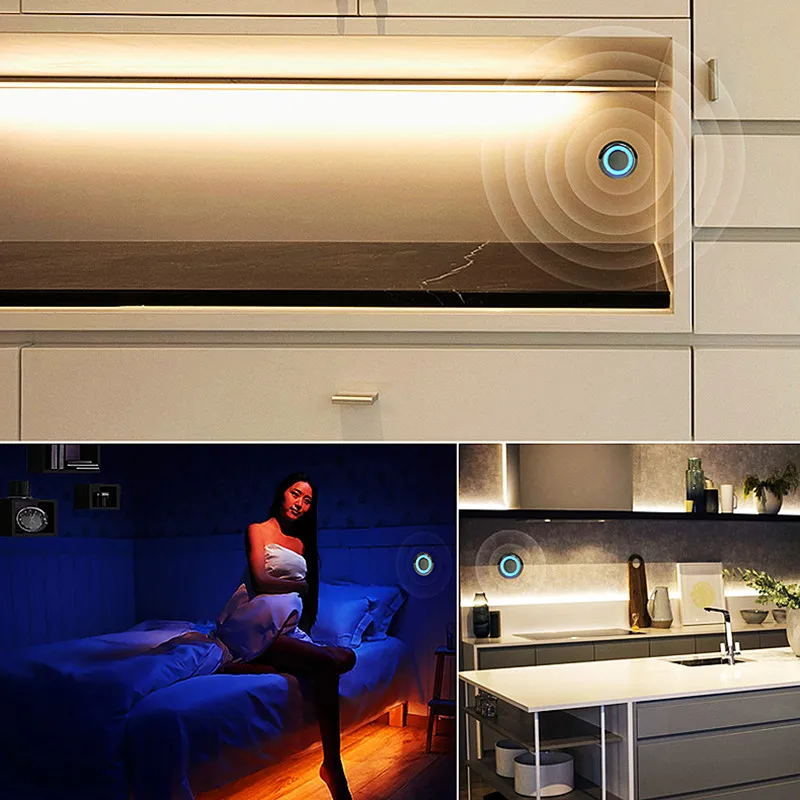 Touch Sensor Switch LED Dimmer 12V 24V Recessed Full Boday Button Stepless Dimmable Controller for LED Strip Bed Closet Cabinet led strip controller led dimmer switch led dimmer controller smart dimmer switch led strip switch