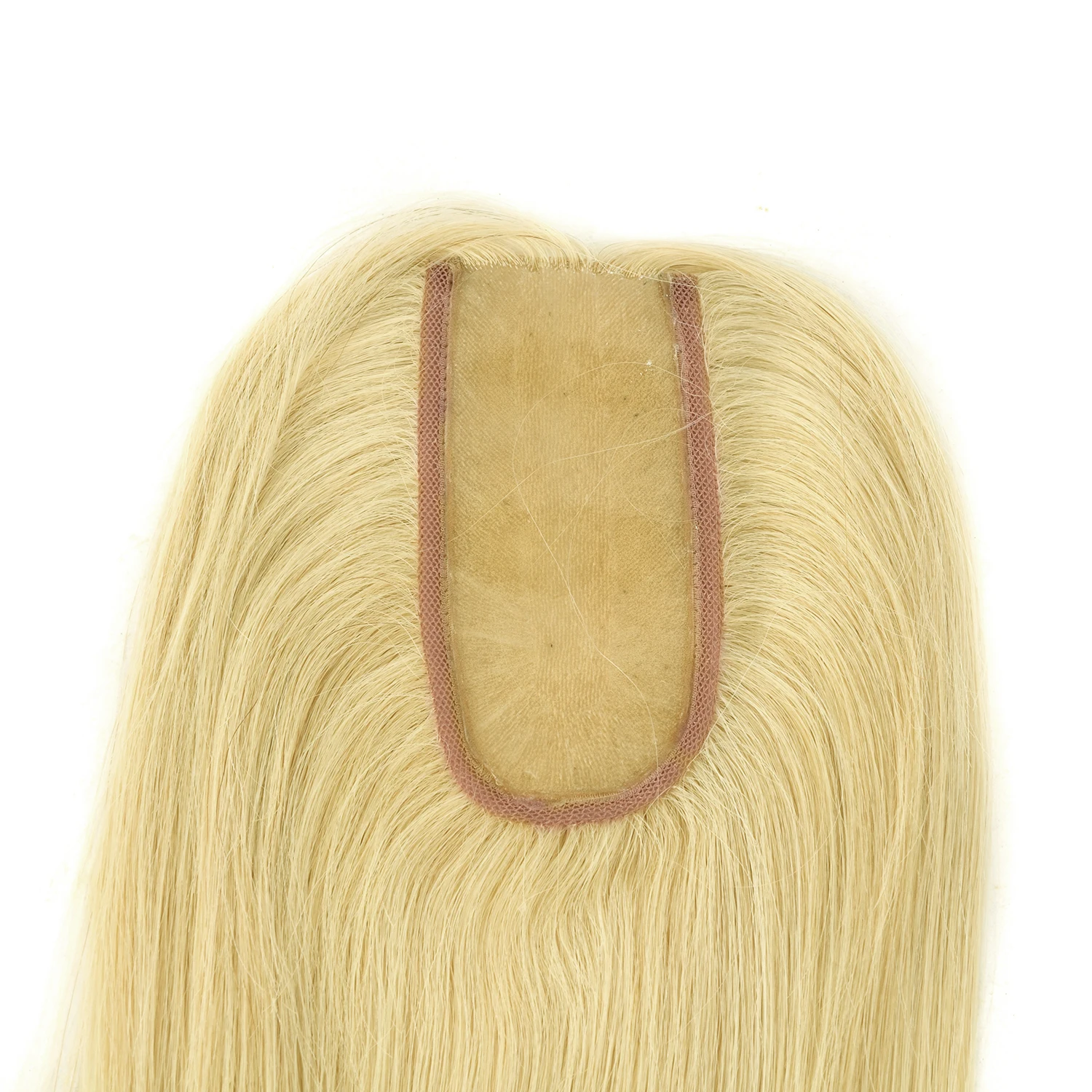 Neitsi 14 inch 12cm * 5cm Virgin Cuticle Remy Human Hair Toppers Wig 100% Straight Real Hair Pieces PU Base Toupee For Women