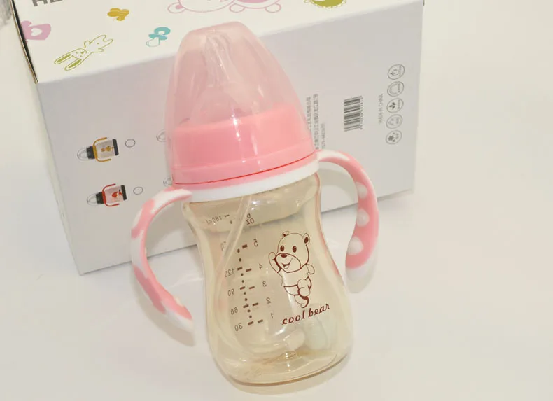 180 мл для ухода за младенцем, соска BottleBaby штаны на подгузник для младенцев без добавления бисфенола А широкий Калибр молочная бутылочка для кормления с противоскользящей ручкой для кормления