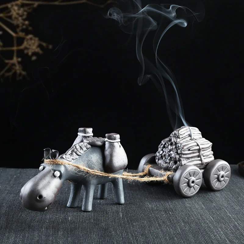 

Creative Backflow Buddhist Indoor Home Decor Incense Burner Purple Clay Incense Holder Smoke Incense Censer Housewarming Gift