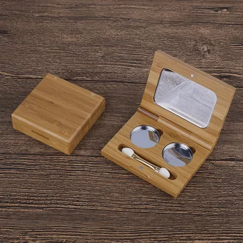

20Pcs Wood Empty Palette Box Eyeshadow Powder Blush Makeup Case Highlighters Container Mirror Blush Inside