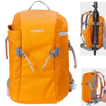 

Caden E5 Orange Camera DSLR Tripod Photo SLR Shoulders Leisure Bag & Rain Cover Bag Travel Backpack Case