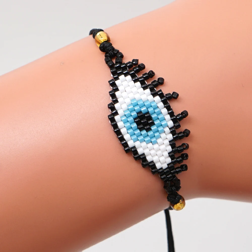 Go2boho браслет для мужчин MIYUKI сглаза браслеты Bileklik Delica турецкий глаз ювелирные изделия вдохновляющие браслеты для женщин подарок на удачу