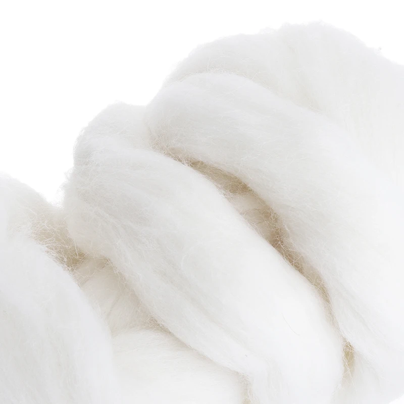 Мягкий белый ровинг Шерстяное волокно Мериносовая окрашенная шерсть Топы для валяния 50 г шерсть для ручной работы Игла DIY войлочные изделия