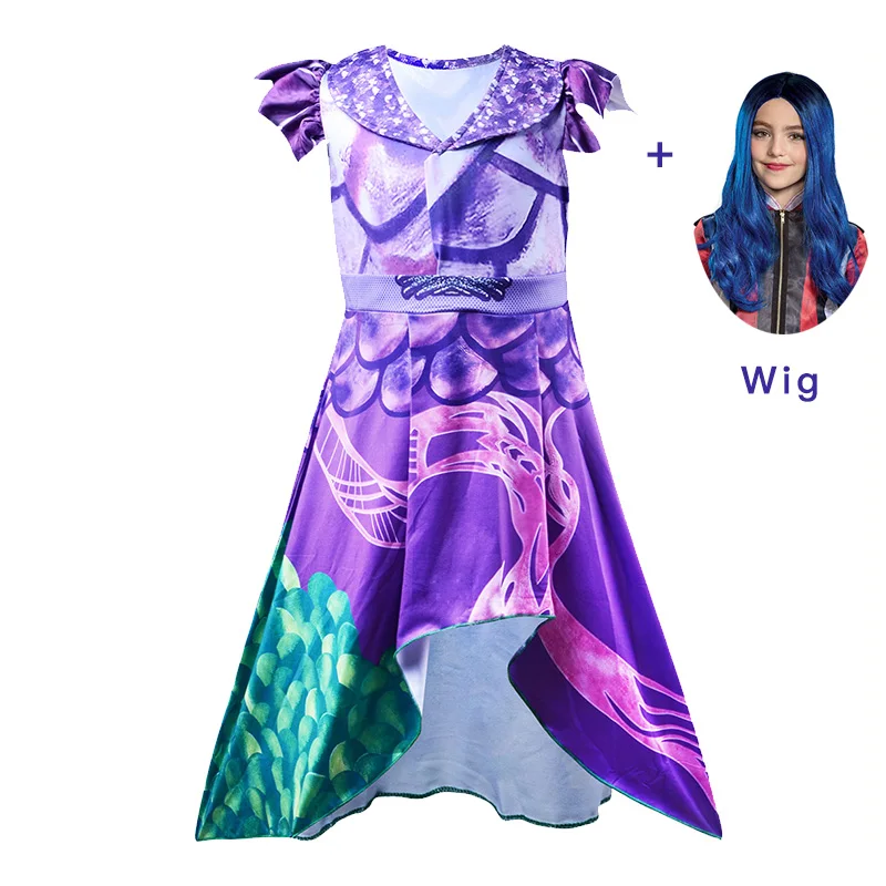 Clothing and wigs Маскарадные костюмы «Мэл Берта Одри»+ перчатки для париков; костюмы на Хэллоуин для детей; нарядные вечерние костюмы для фантазий; комбинезоны - Цвет: Clothing and wigs