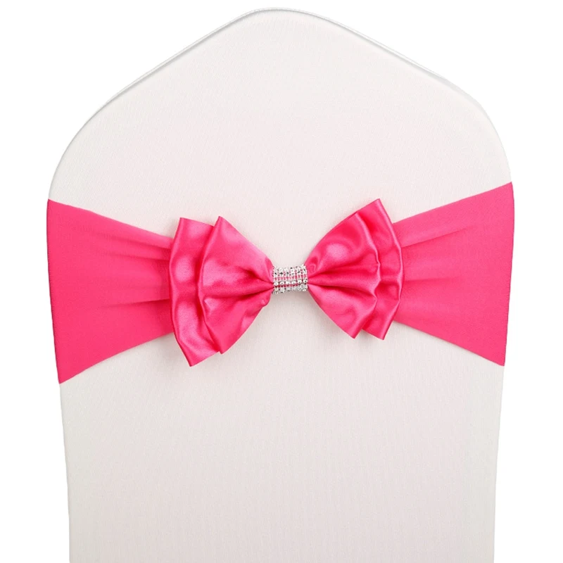 Rose 20 шт./лот пояс для стула Noeud De Chaise Mariage пояс для стула растягивающийся декор для стула банкетные предметы декора для вечеринок и дней рождения - Цвет: Rose