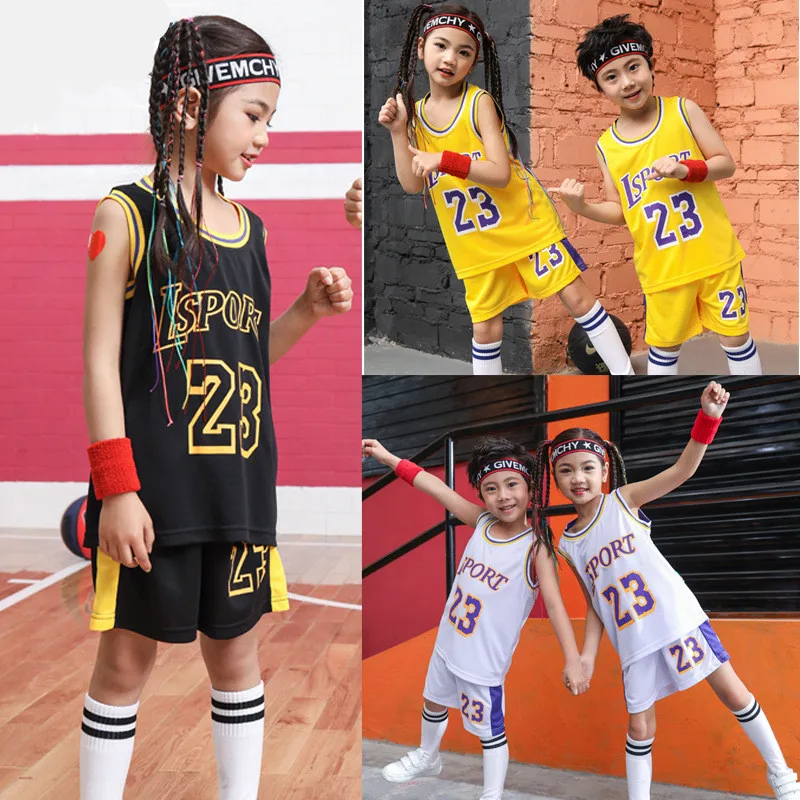 Kids Basketball Jerseys Suit ，boys And Girls Lsport 23 Basketball Set