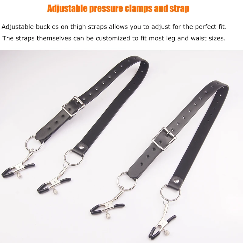 Labia Spreader Straps With Clamps Clip Onto Clitoris Spread Pussy