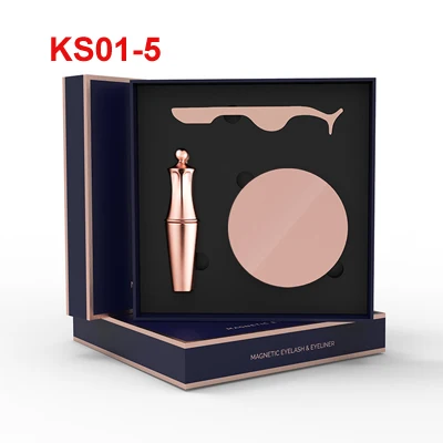 Gift box-KS01 Магнитные ресницы, магнитные жидкие подводки для глаз и магнитные накладные ресницы и пинцет, набор магнитных подводок для глаз и длинных накладных ресниц - Цвет: Gift box-KS01