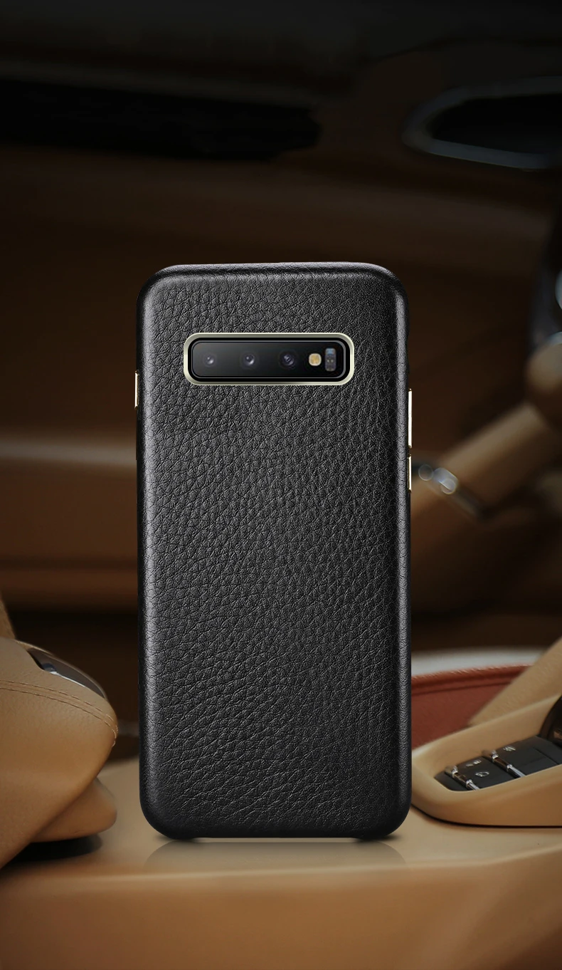Чехол из натуральной кожи личи для samsung Galaxy S10 S10Plus S10e чехол для телефона роскошный модный Ультратонкий чехол