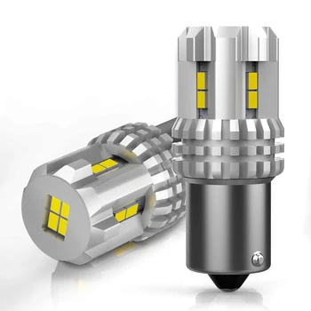 

2pcs 1400LM Canbus No Error P21W 1156 BA15S LED Bulb For Kia Rio 3 4 2015 2016 2017 2018 2019 LED Daytime Running Light DRL Lamp