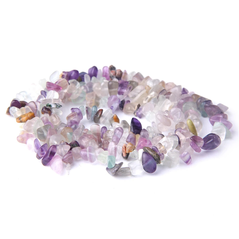 5-8 mm Natural Fluorite Chips Beads Slice Drilled Nugget Gem Stone Beads Tiny Gravel Beads For DIY Making Jewelry Bracelet Decor